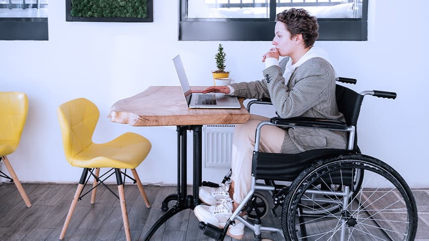 Woman wheelchair