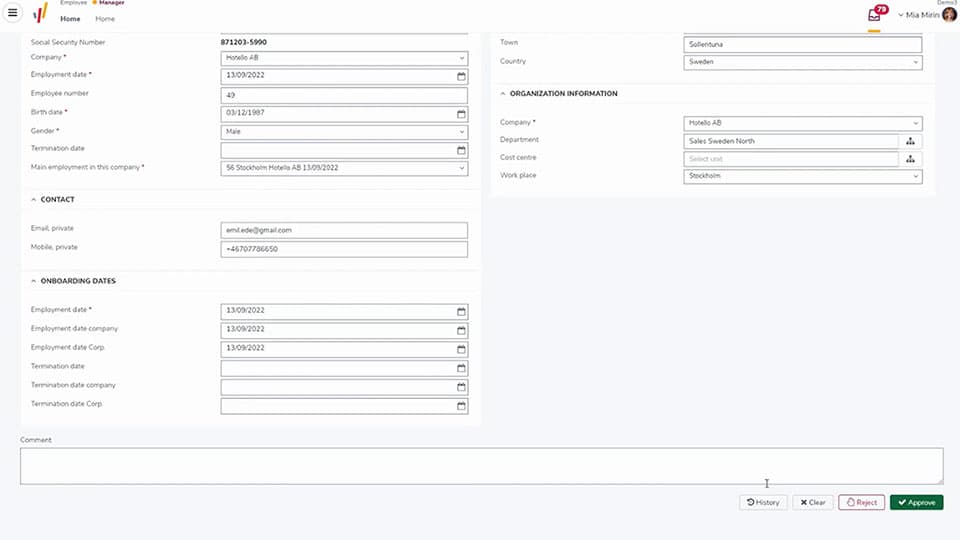 Se vår demo av  SD Worx HR