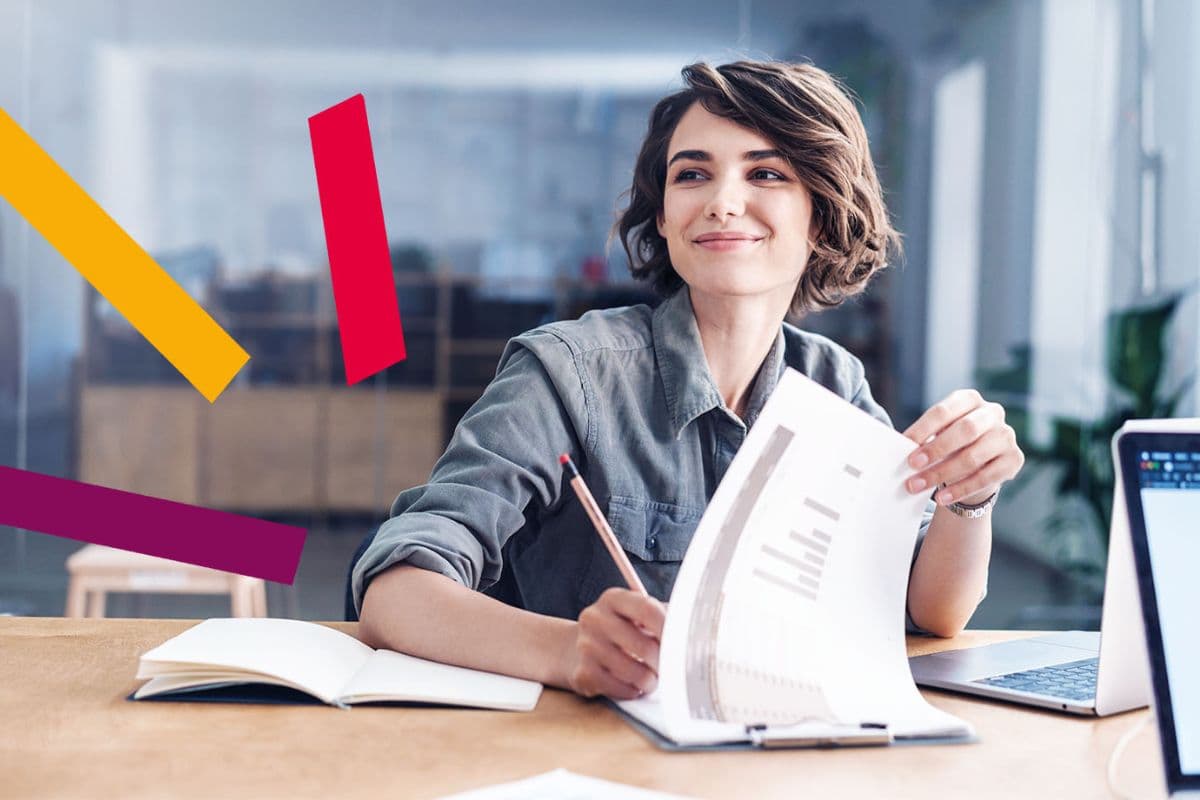 Kvinna som antecknar