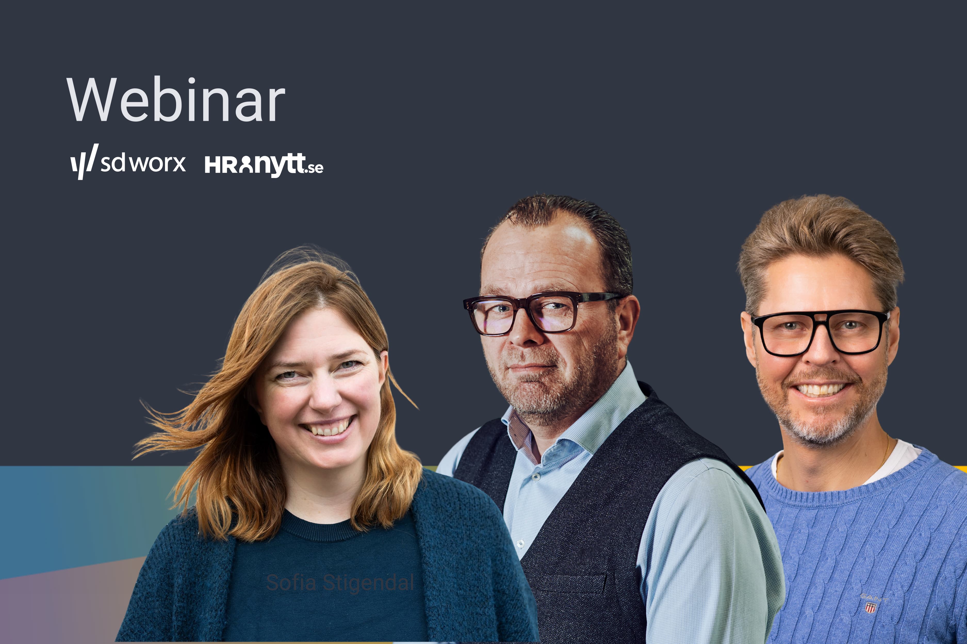 Tre talare för ett webinar med SD Worx