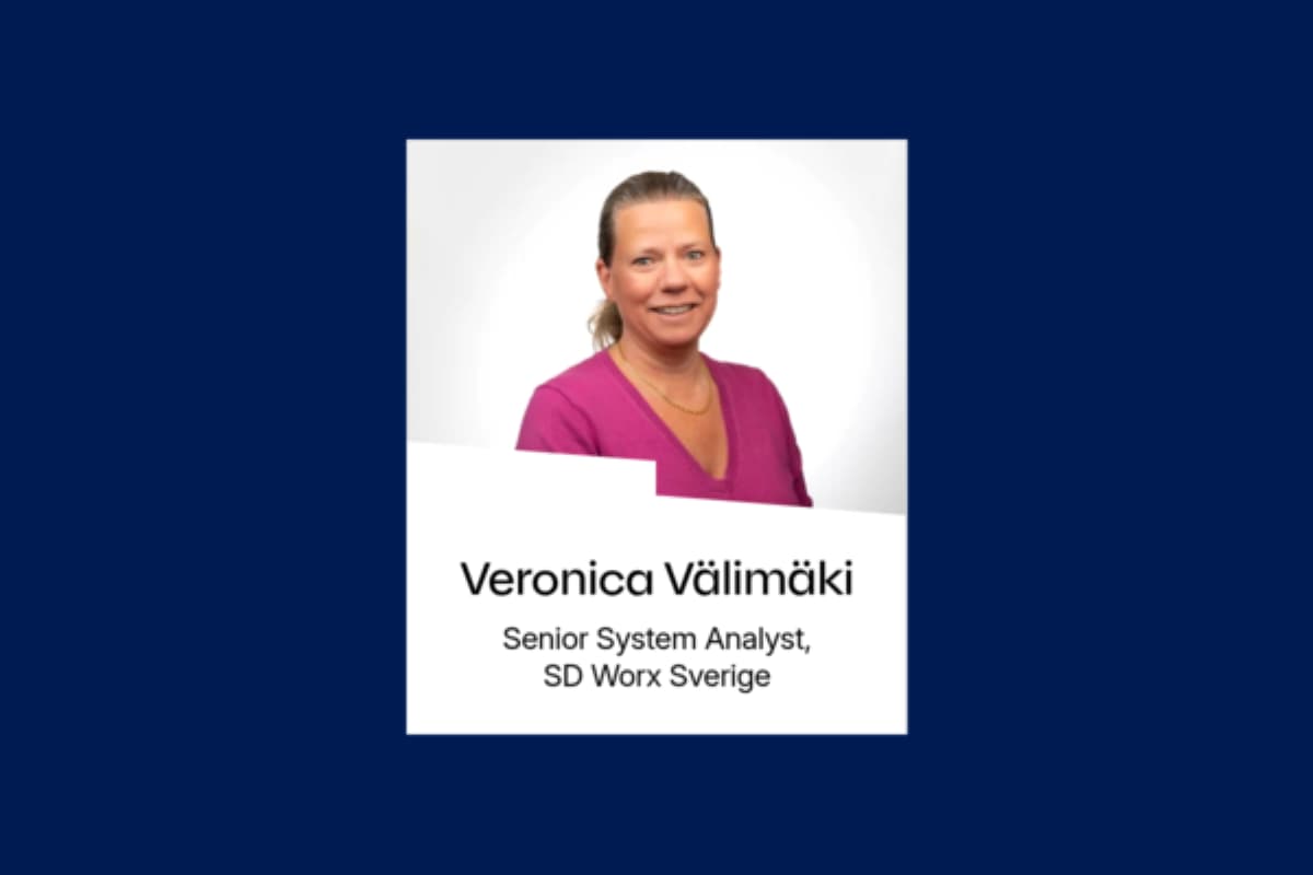 Veronica Välimäki, Senior System Analyst på SD Worx Sverige